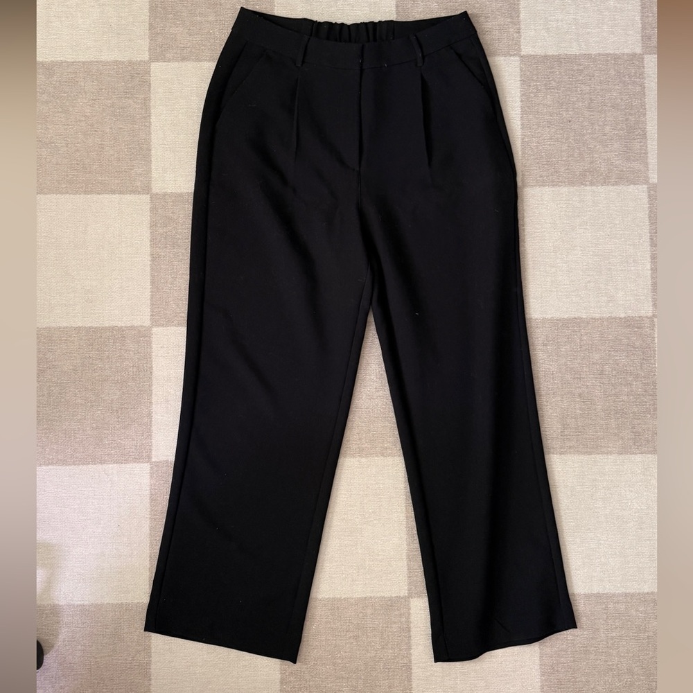 Old Navy Black Wide-Leg Taylor Trousers